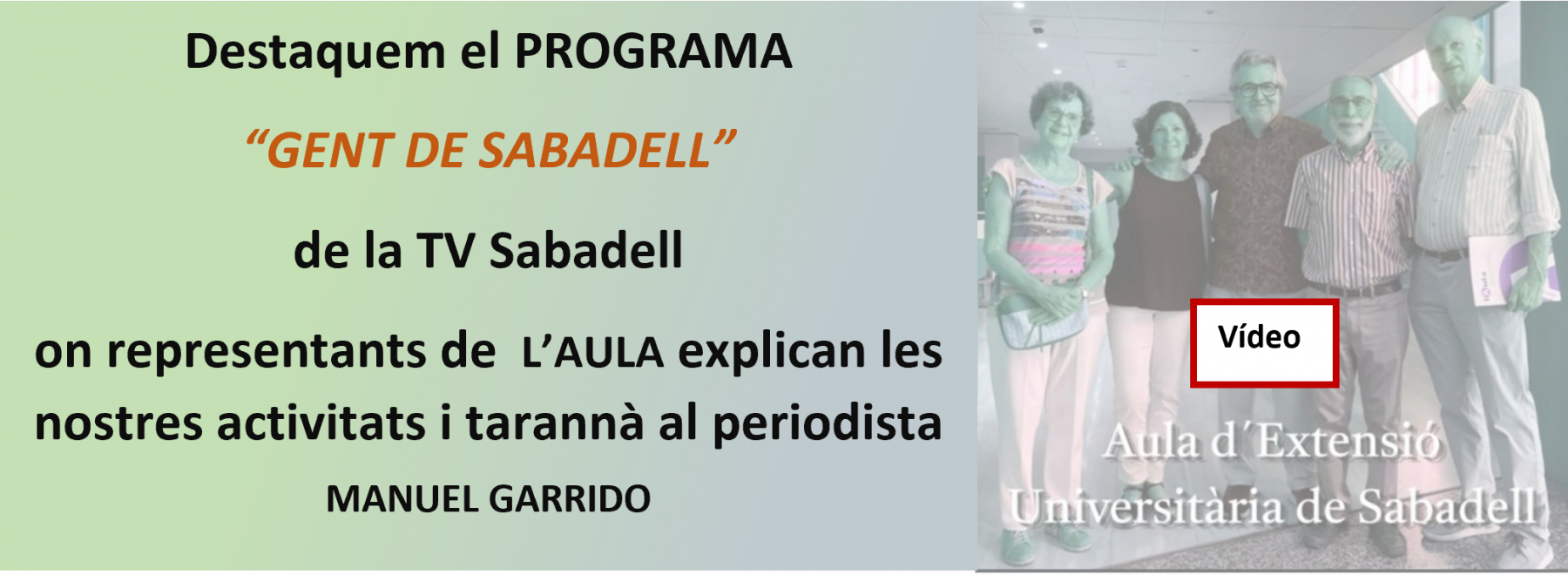 Aula d´Extensió Universitària de Sabadell, per a la Gent Gran
