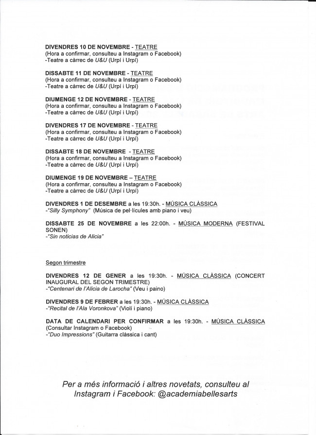 CONVENI AMB L'ACADÈMIA DE BELLES ARTS DE SABADELL